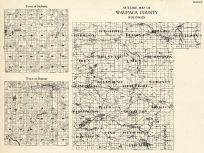 Waupaca County Outline - Helvetia, Dupont, Wisconsin State Atlas 1930c